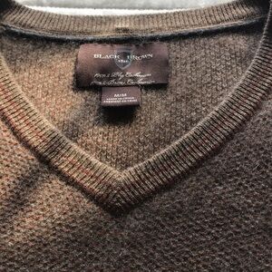 Black Brown 1826 V-Neck Sweater - Rich Brown